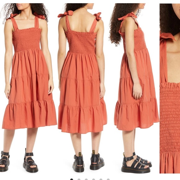 Tie Strap Tiered Sundress - Picture 3 of 11